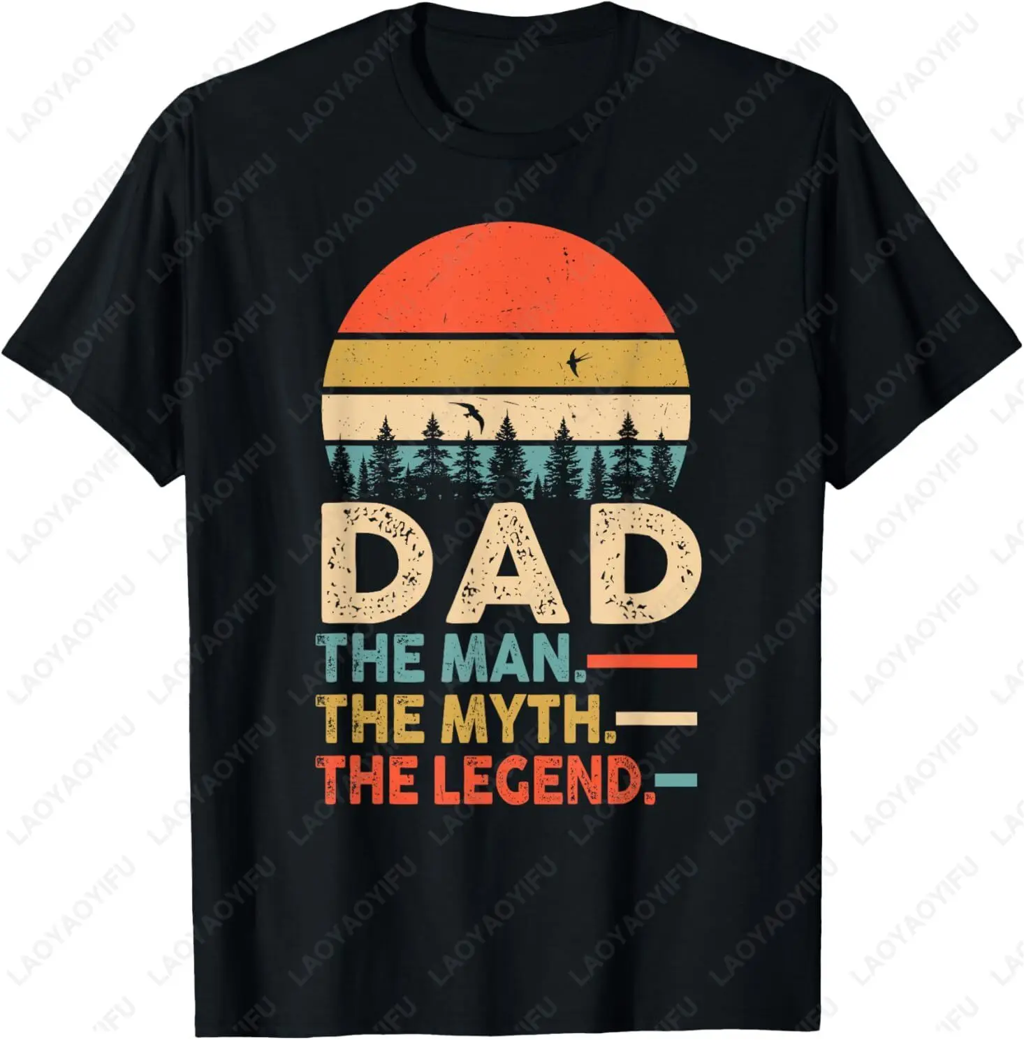 DAD THE MAN THE MYTH THE LEGEND Father Day for Adult TShirt Creative Trending Pattern Summer Fashion Camisetas Men Clothing Gift