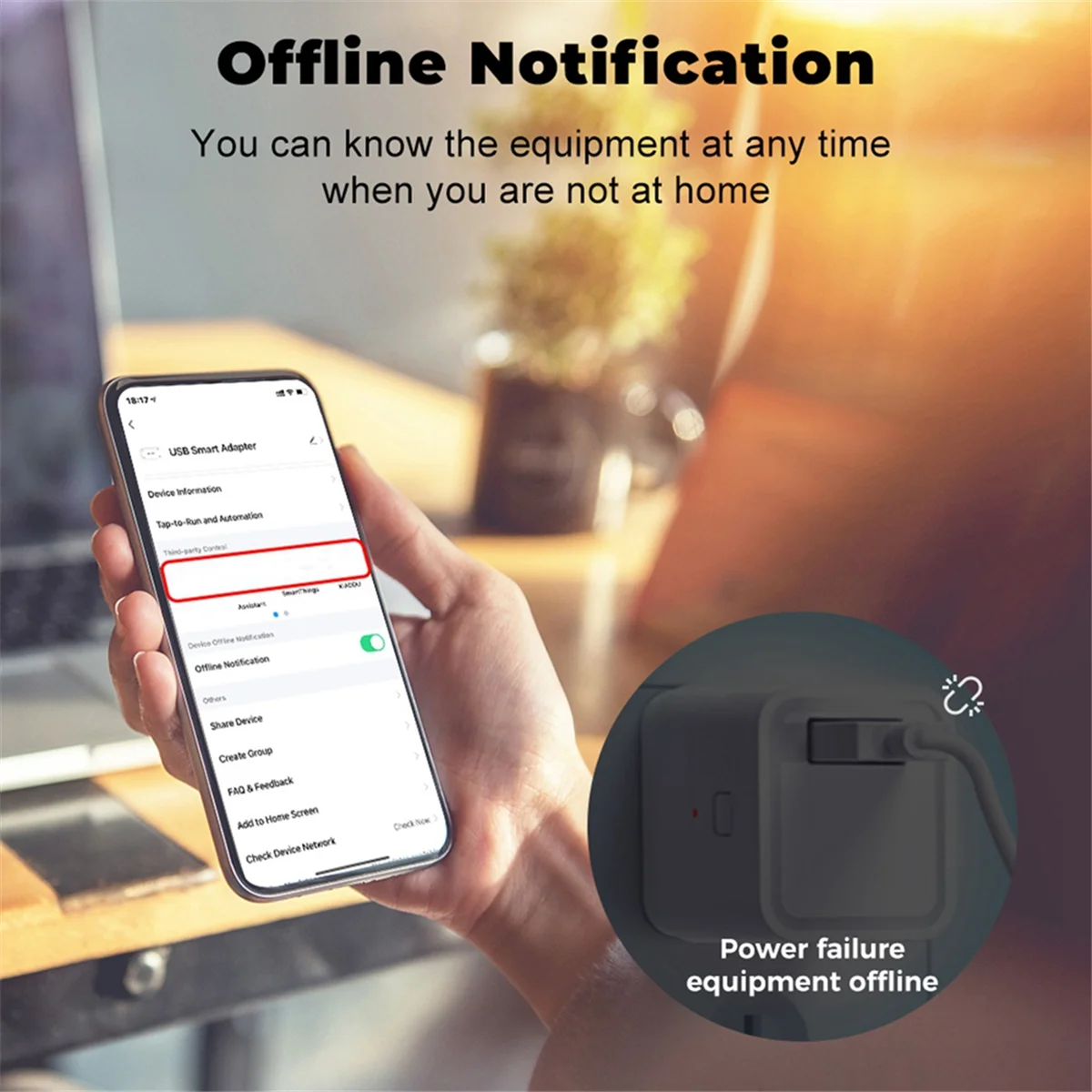 Doodle Smart USB Adapter Switch 5V 2A WiFi Power Adapter Charging Head APP Voice Timing Control USB Adapter