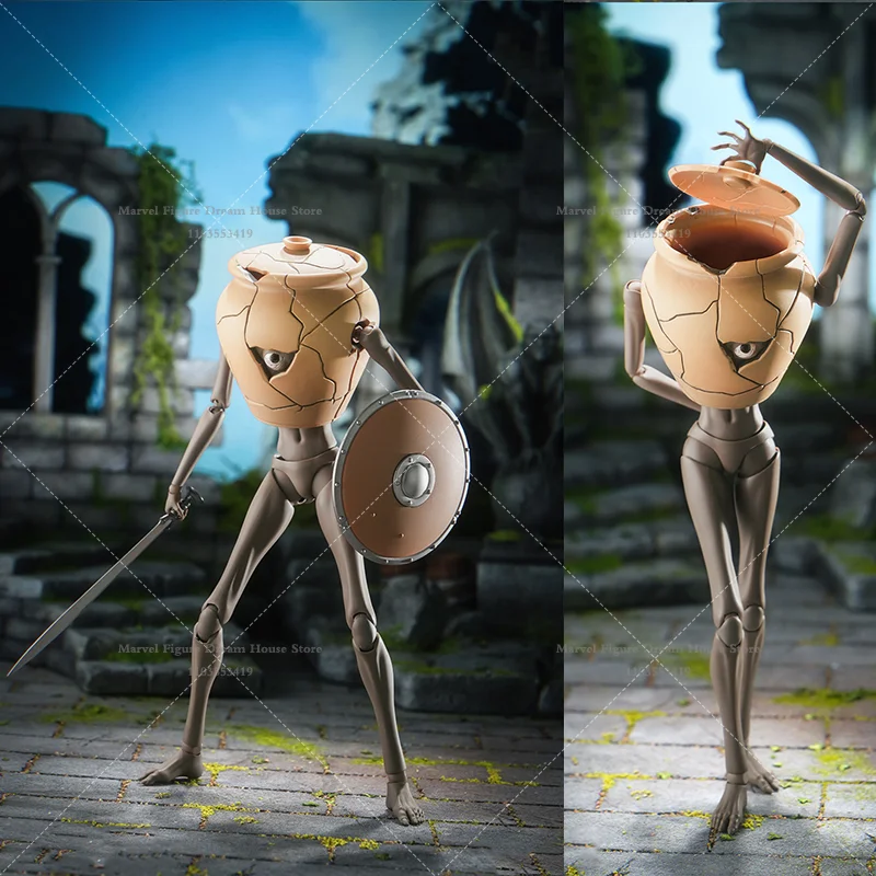 1/12 Scale Whimsical Fantasy Clay Pot Monster 6-inch Full Set Action Figure Soldier Snail Shell RPG-09 Height About 17.5CM