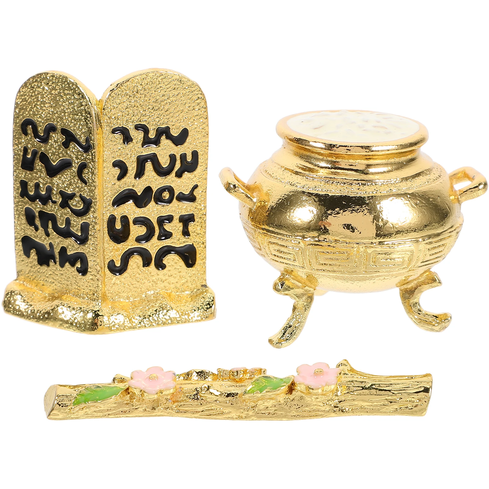 1 Set Temple Catholic Room Decor Wealth Religious Decoration Centerpiece Table Home Office Indoor Metal Craft Sculpture Ornament