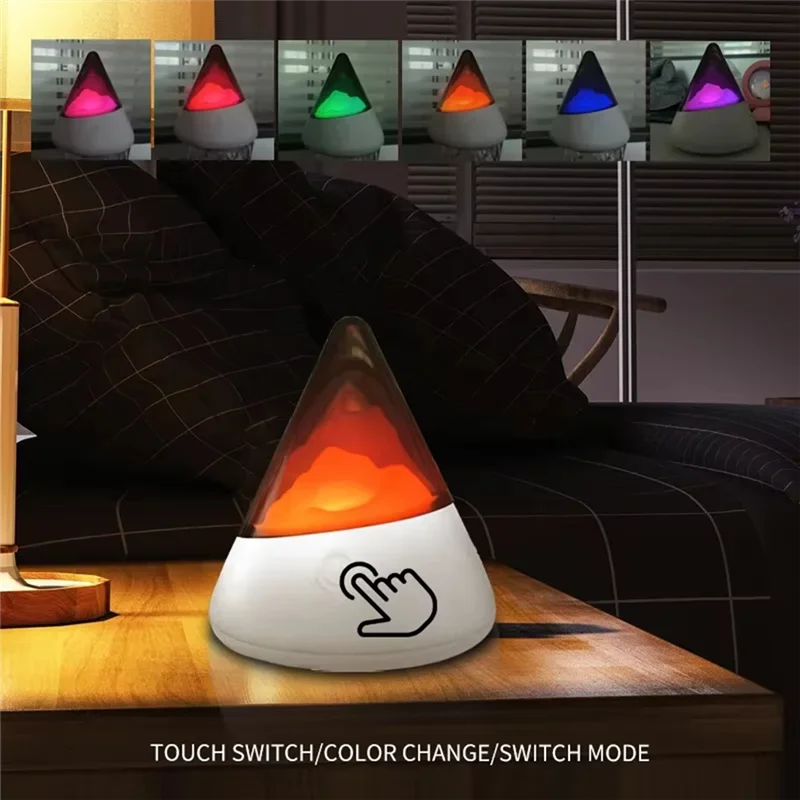 La nuova luce notturna RGB con controllo touch ricaricabile tramite USB adatta per la decorazione domestica all'aperto