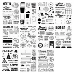 2024 New English Clear Silicone Stamp  Seal For DIY Scrapbooking / Album Decorative Clear Stamp Sheets A7234