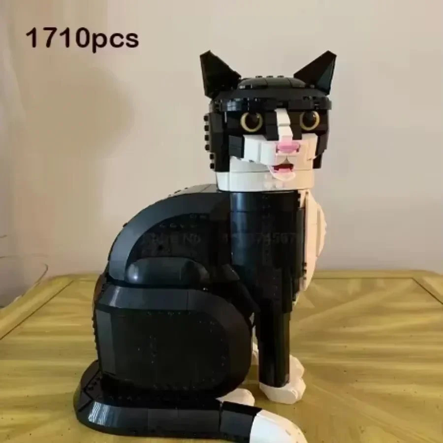 2025 جديد 21349 القط نماذج للحيوانات اللبنات تجميع لطيف الكرتون الطوب لغز لعب للأطفال الهدايا
