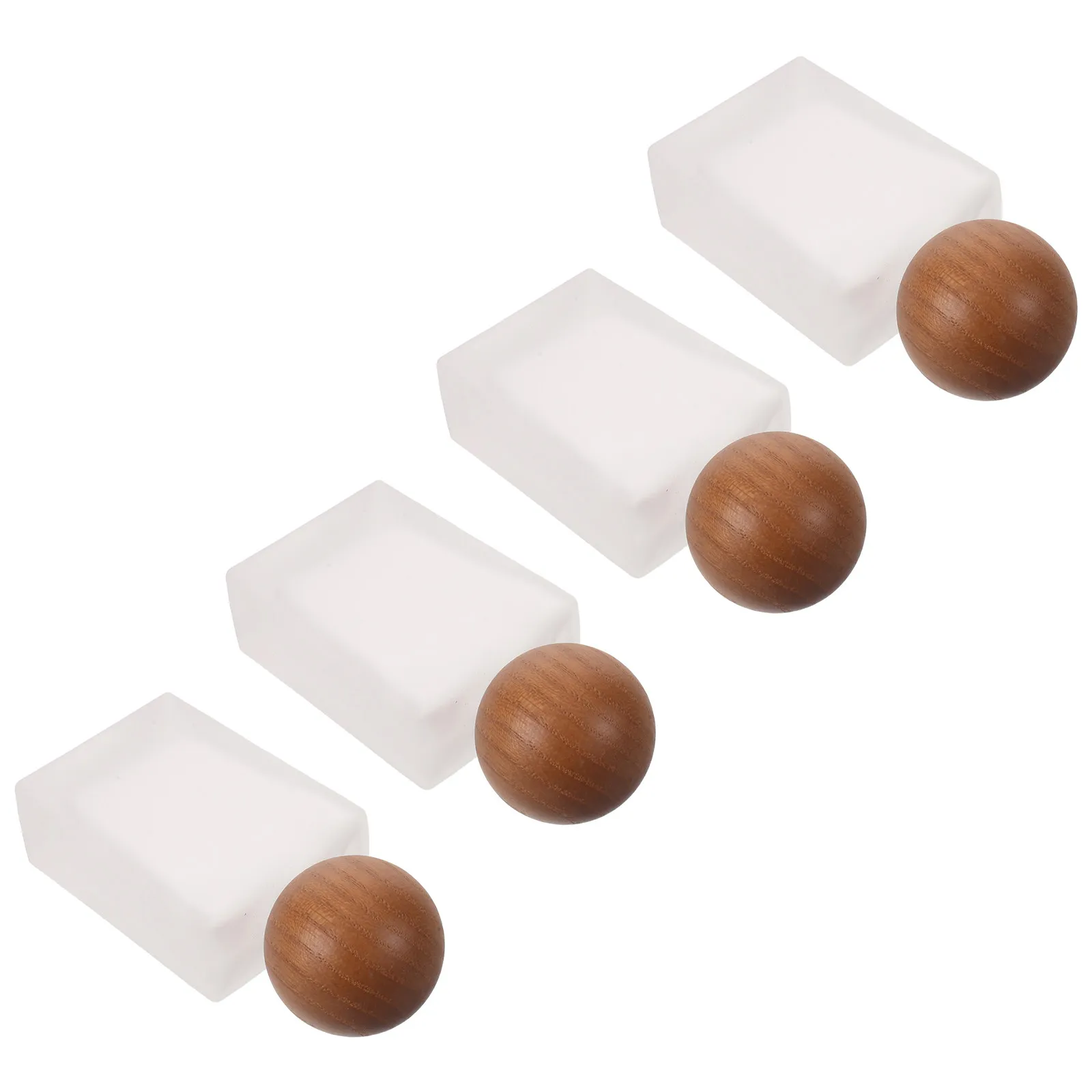 4Pcs 30Ml Refillable Travel Perfume Bottle Glass Spray Container Frosted Surface Walnut Wood Cap Portable Leakproof Mini