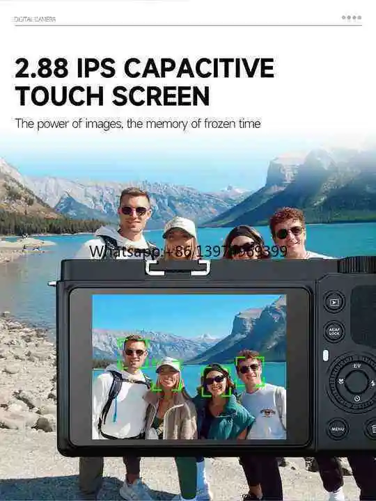 Wholesale Cheap Compact 6X Optical DSLR 64MP HD Digital Vlogging Camera with CMOS Sensor Rechargeable Battery SD Card for Teens