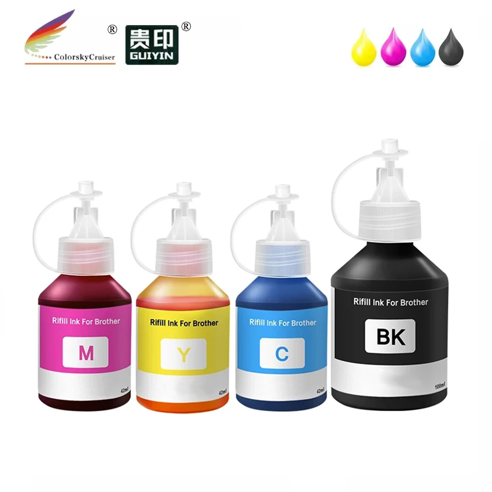 BR-B4 Refill Ink For Brother BT5000 BT5009 BT6009 DCP-T500W DCP-T300 DCP-T700W DCP-T310 DCP-T510W DCP-T710W Ink 4Pcs/Pack