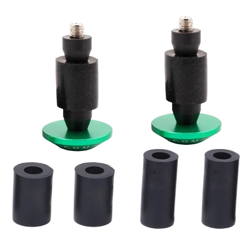 M76E Motorcycle Bar End Plugs with Anodized Aluminum Bodies and Cylindrical Expansion Sleeves for Handlebar Modification