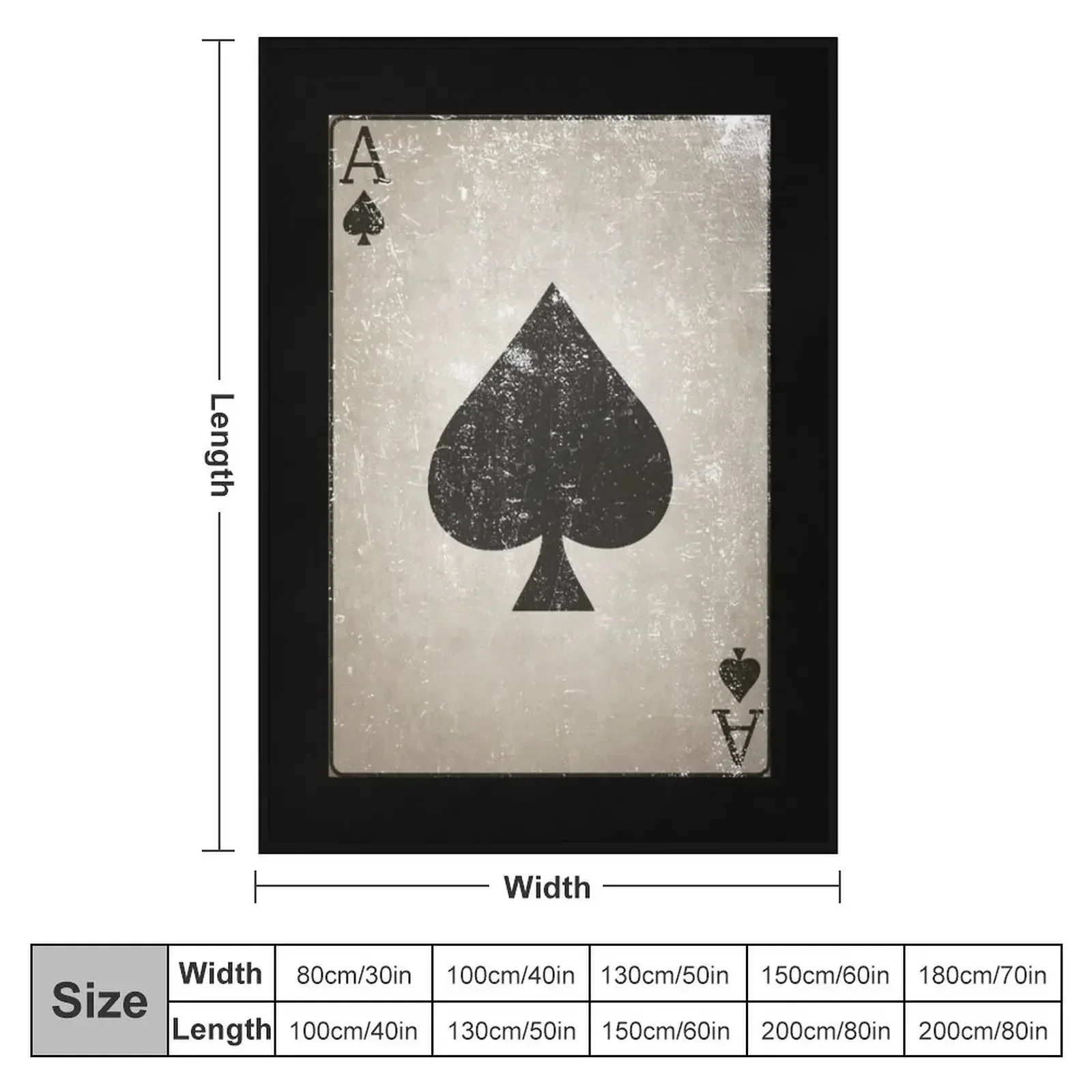 Ace of Spades Throw Blanket Weighted Winter beds anime Decorative Beds Nap sofa bed Blankets