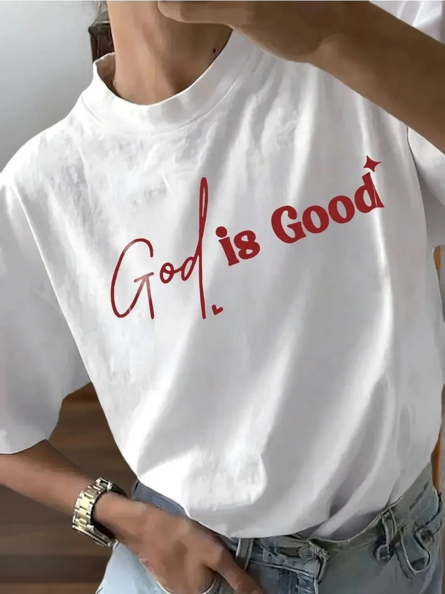 

New American Ins Women's Graphic Printed T-shirt for Casual Y2k Soft Summer Streetwear Individual Loose Half-sleeved Tops