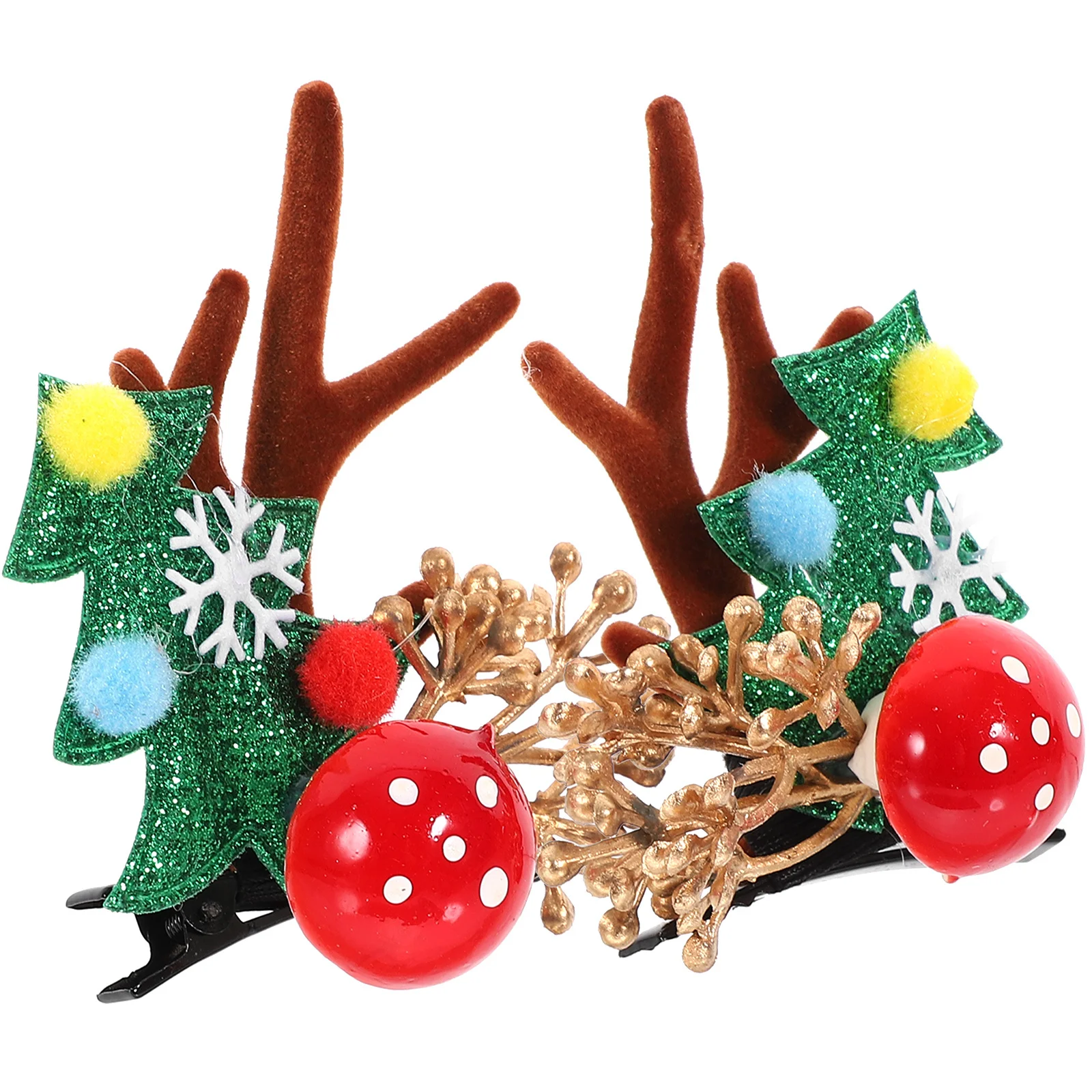

2 Pcs Hair Women Deer Antlers Clips Christmas Costume Reindeer for Hairpins