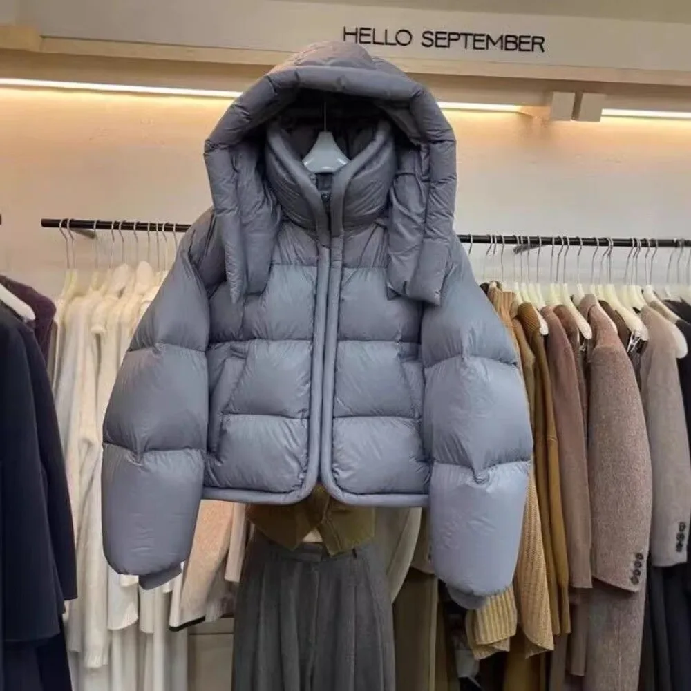 Down Bread Small Fellow Casual Parkas New Hot Sell Premium Warm Bread Jacket All-match Loose Hoody Zip Preppy Outwears