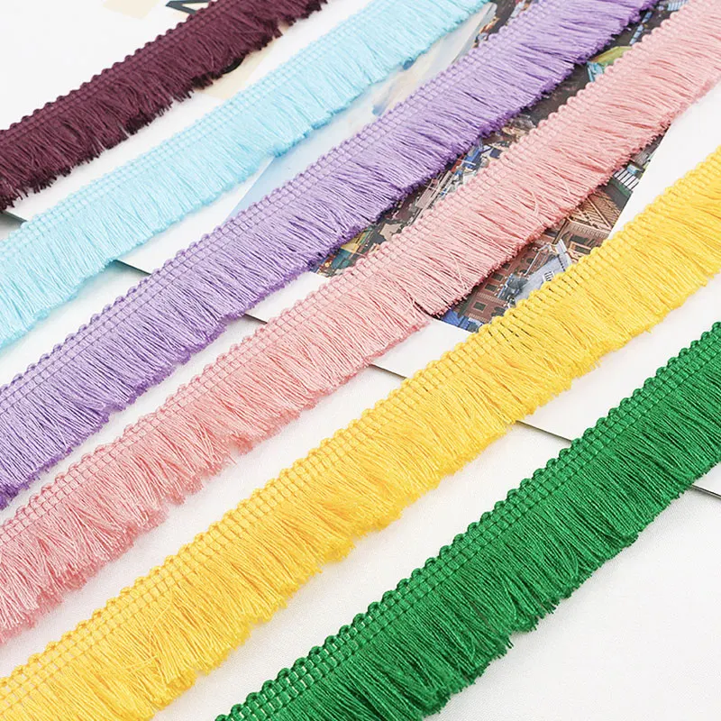 

2.5cm X 25Meters Long Tassel Fringe Lace Trim for Dress Garment Curtain Decorative Fringes Trimming DIY Sewing Accessories