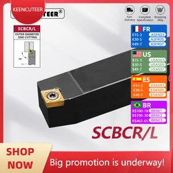 SCBCR1212 SCBCR1616 SCBCR2020 SCBCR2525 SCBCL1616 External Turning Tool SCBCR SCBCL Cutter Bar CNC Lathe Bar Turning Holder