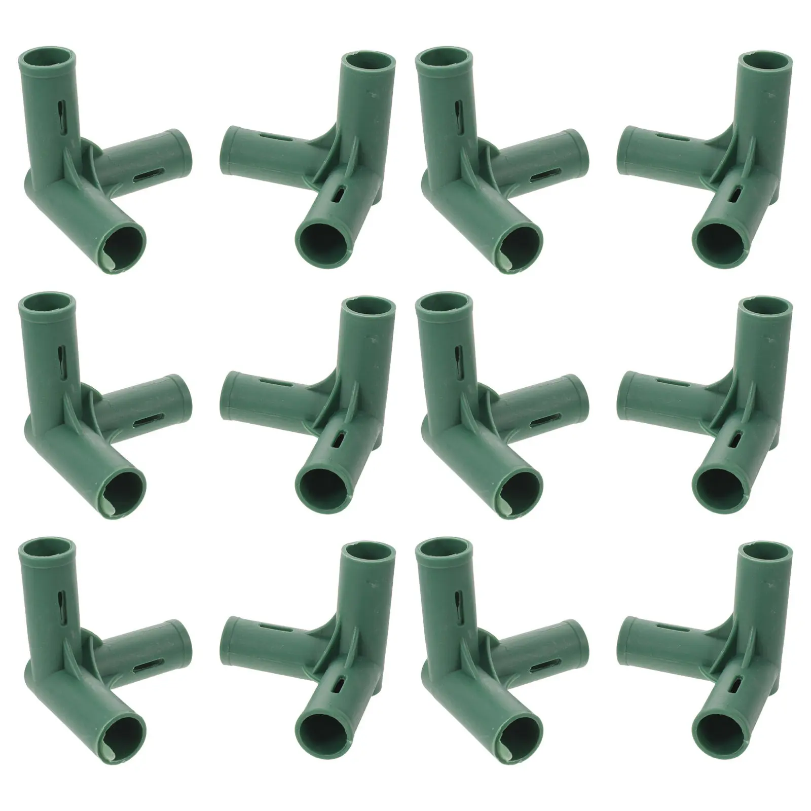 12Pcs Greenhouse Framing Fitting 3 Way Pipe Connector 19Mm Uv Proof Weather Resistant Garden Frame Connector for Tomato Stake