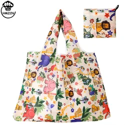 New Foldable Shopping Bag Waterproof Travel Portable Storage Bag Beach Bag Supermarket Grocery Folding Pouch Shopping Bag