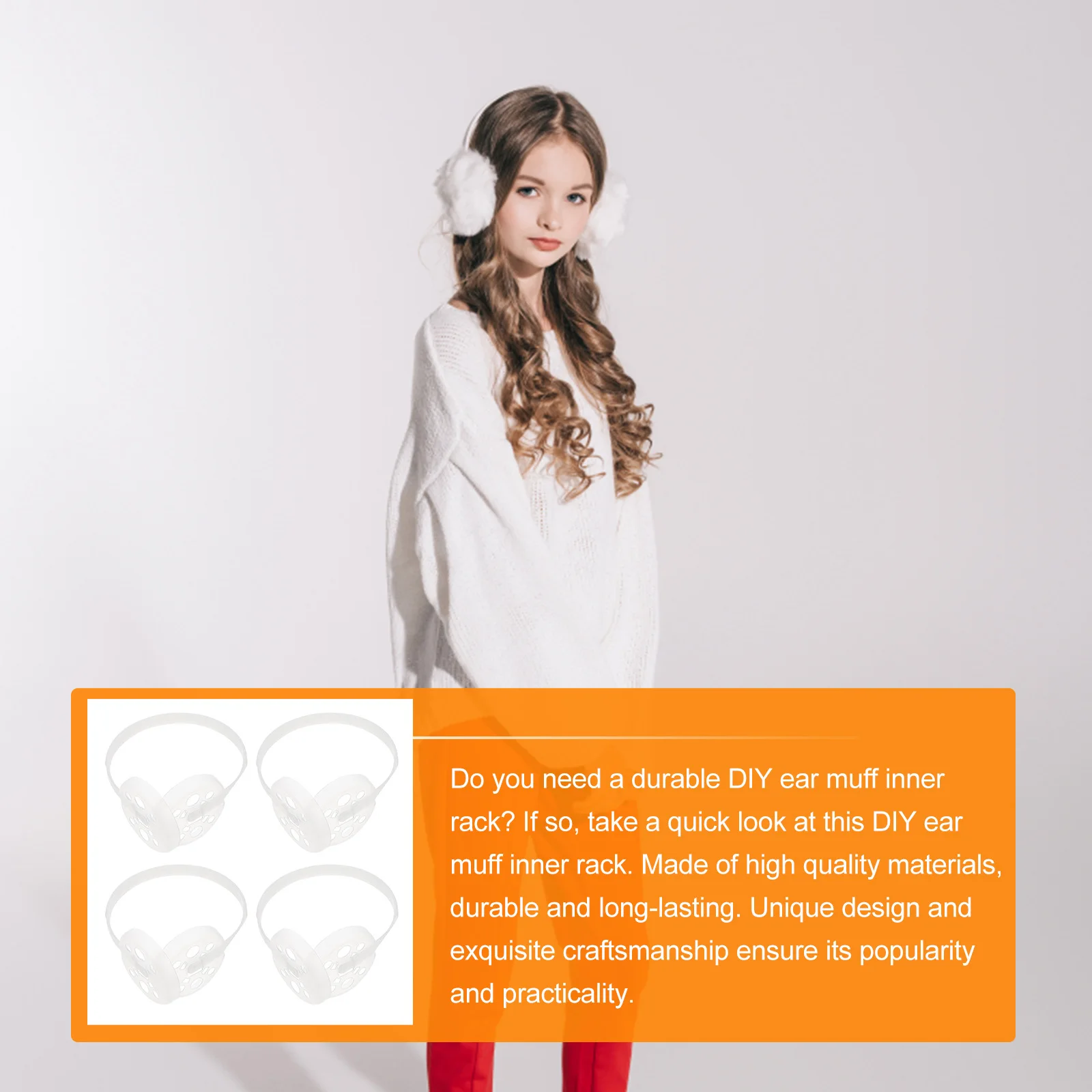 

4pcs Ear Muff Diy Rack Premium Frame For Warm Earmuff Making Winter Outdoor Camping Skiing Skating Antifreezing Ear