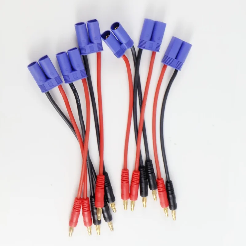 3/6PCS 150mm 4.0 to EC5 Adapter Plug Charge Lead 4.0 Banana Plugs Charge Cable Silicone Wire 14AWG for Lipo Expand