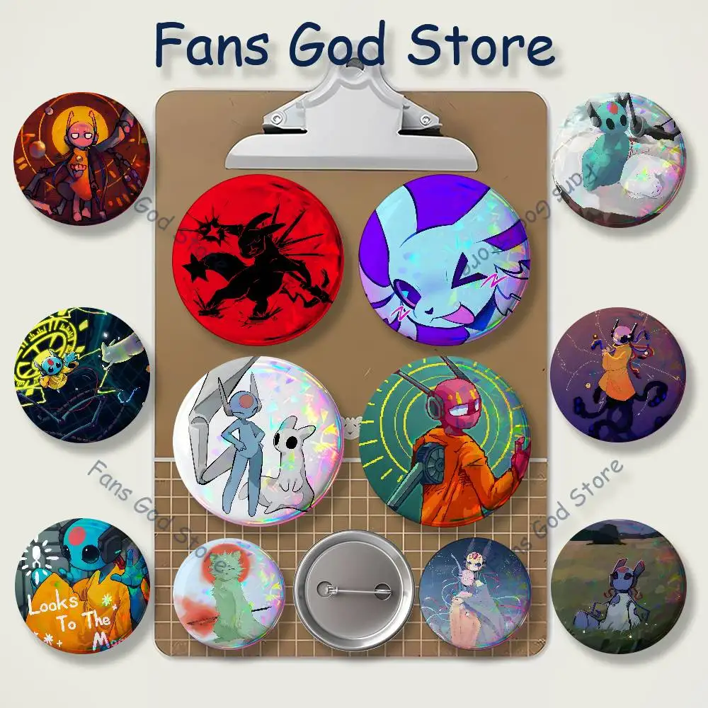 R-Rain World Game Badge Creative Tinplate Button Pins Brooch Creative Quotes Badge Clothes Backpack Jewelry Gift Fan Merchandise - view 2