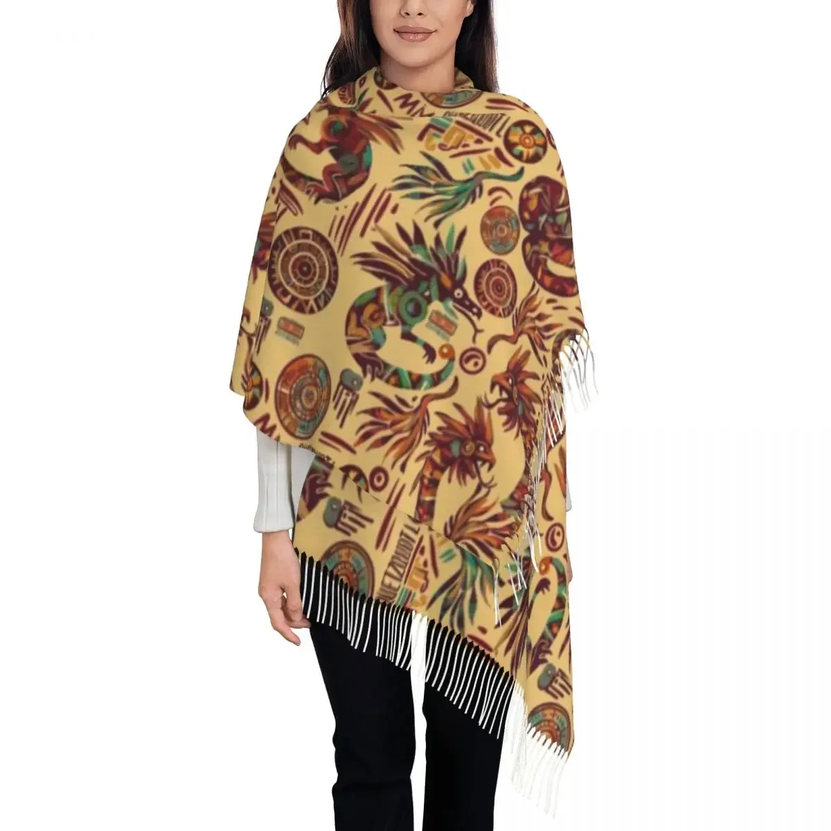 

The Feathered Serpent Shawl A Tassel Scarf