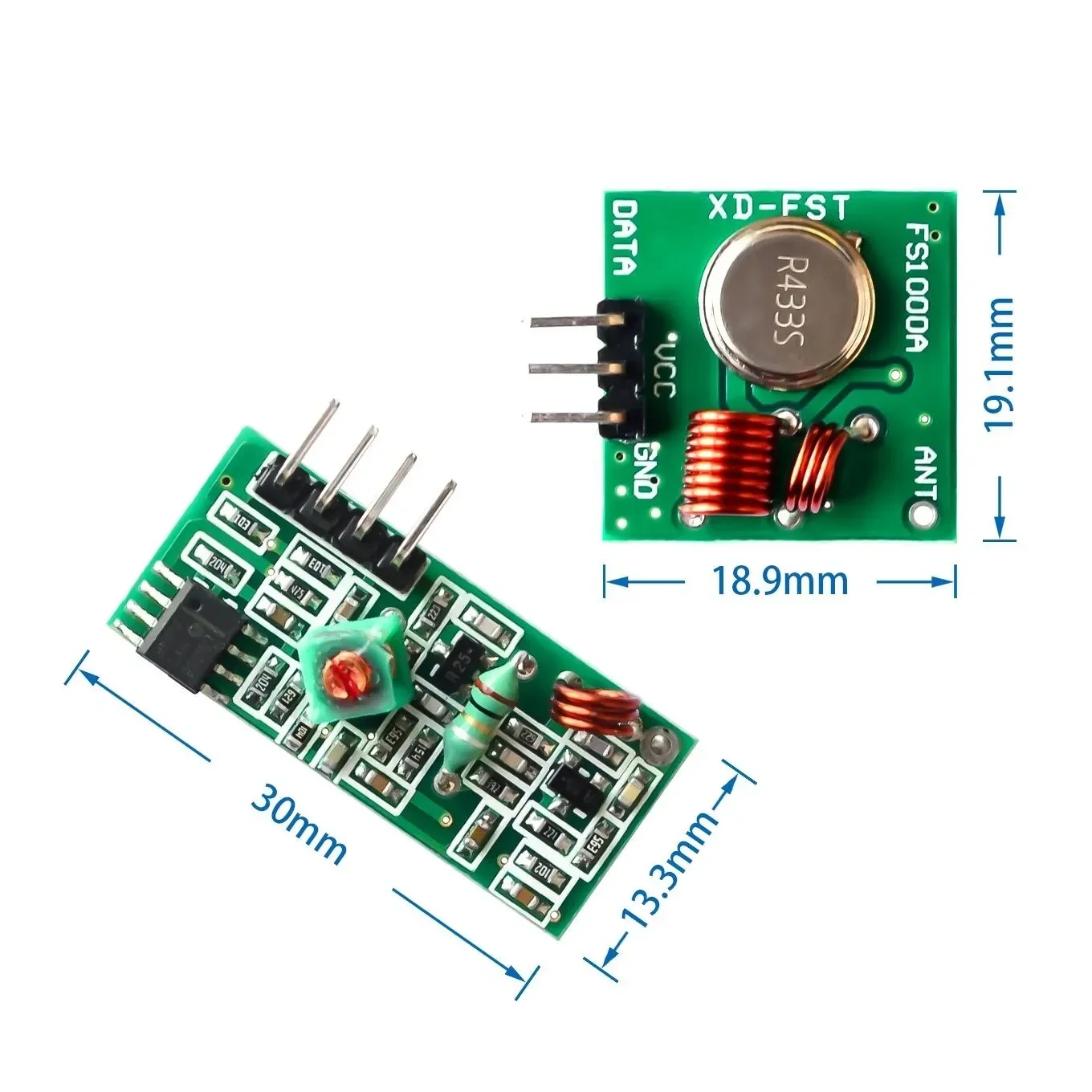 1pair RF wireless receiver module & transmitter module board Ordinary super- regeneration 315/433MHZ DC5V (ASK /OOK)