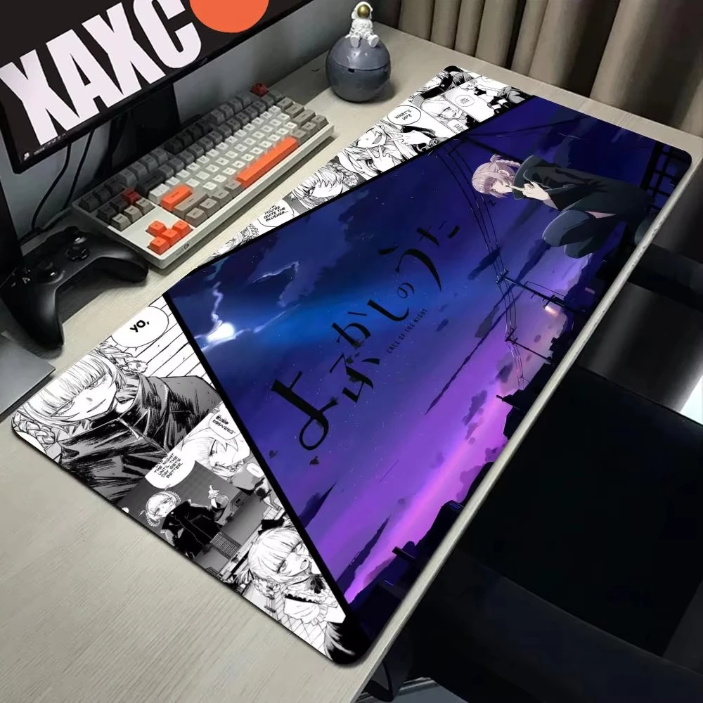 Call of The Night Mouse Pad Nanakusa Nazuna Anime Grande MousePad Preto e Branco Teclado Pad PC Acessórios para jogos Tapetes de mesa