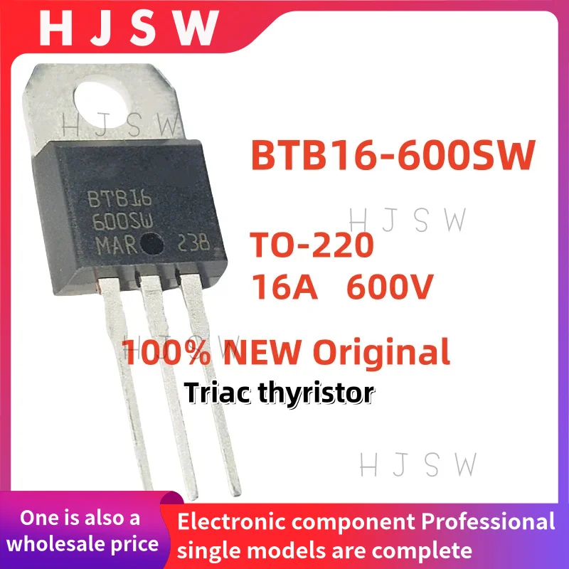 10/20PCS 100% Brand New Original and Quality BTB16-600SW BTB16600SW BTB16-600 BTB 16-600SW TO-220 Triac thyristor