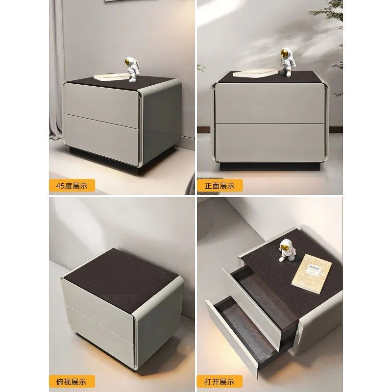 Bedside table household bedroom paint feeling, popular light luxury high-end feeling