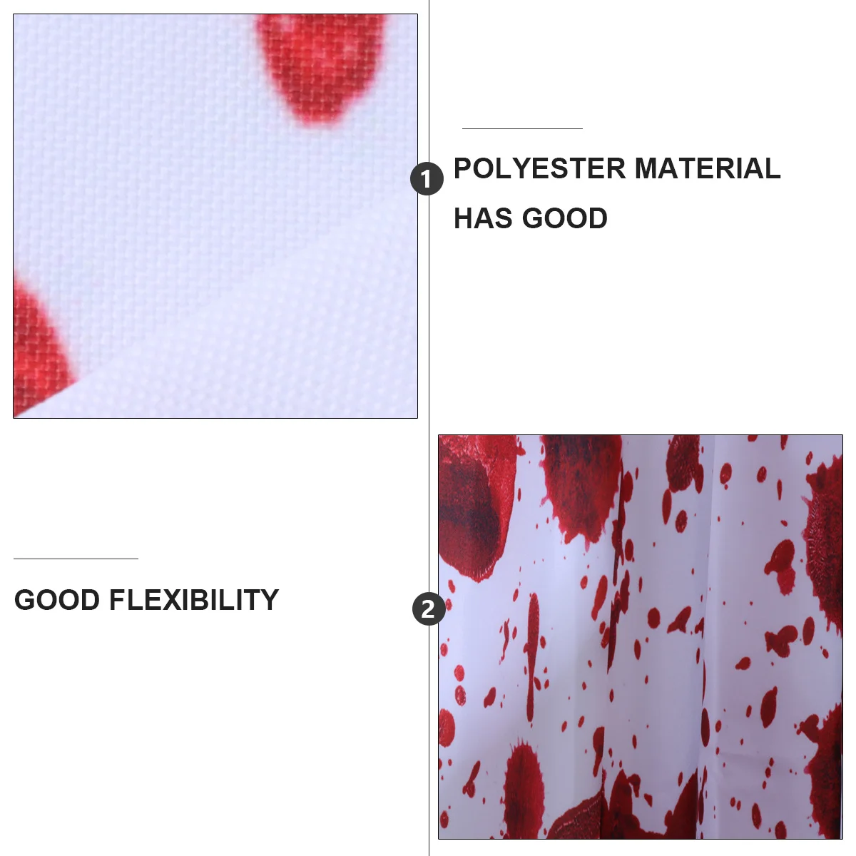 

Waterproof Shower Curtain Halloween Horrible Design Decorative Bath Curtain Bathroom Decor Bathroom Curtains