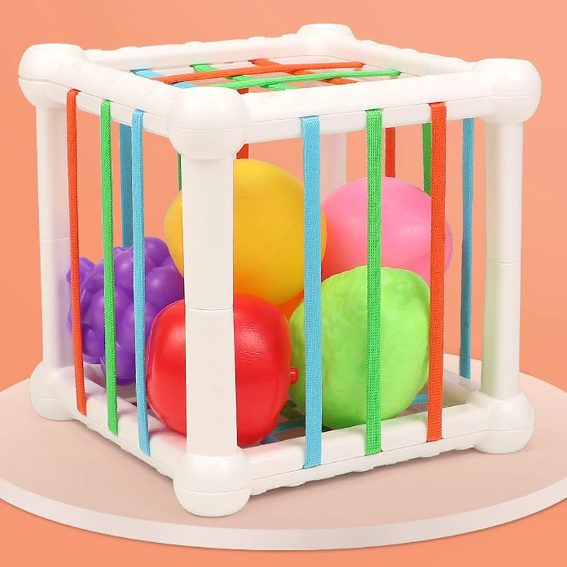 ของเล่นเด็ก7ชิ้นรูปทรงลูกบาศก์เพื่อการศึกษาจับคู่ของเล่นการเรียนรู้ซ้อนเกมการศึกษา