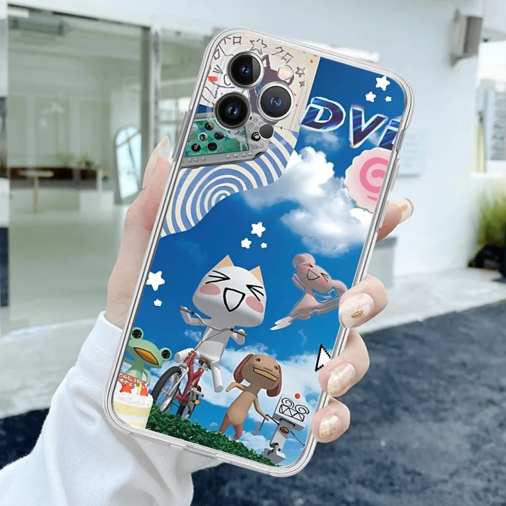 Inoue toro CUTE Cat Phone Case For iPhone 15 14 13 12 Mini 11 Pro XS Max X XR SE 6 7 8 Plus Soft Silicone Cover