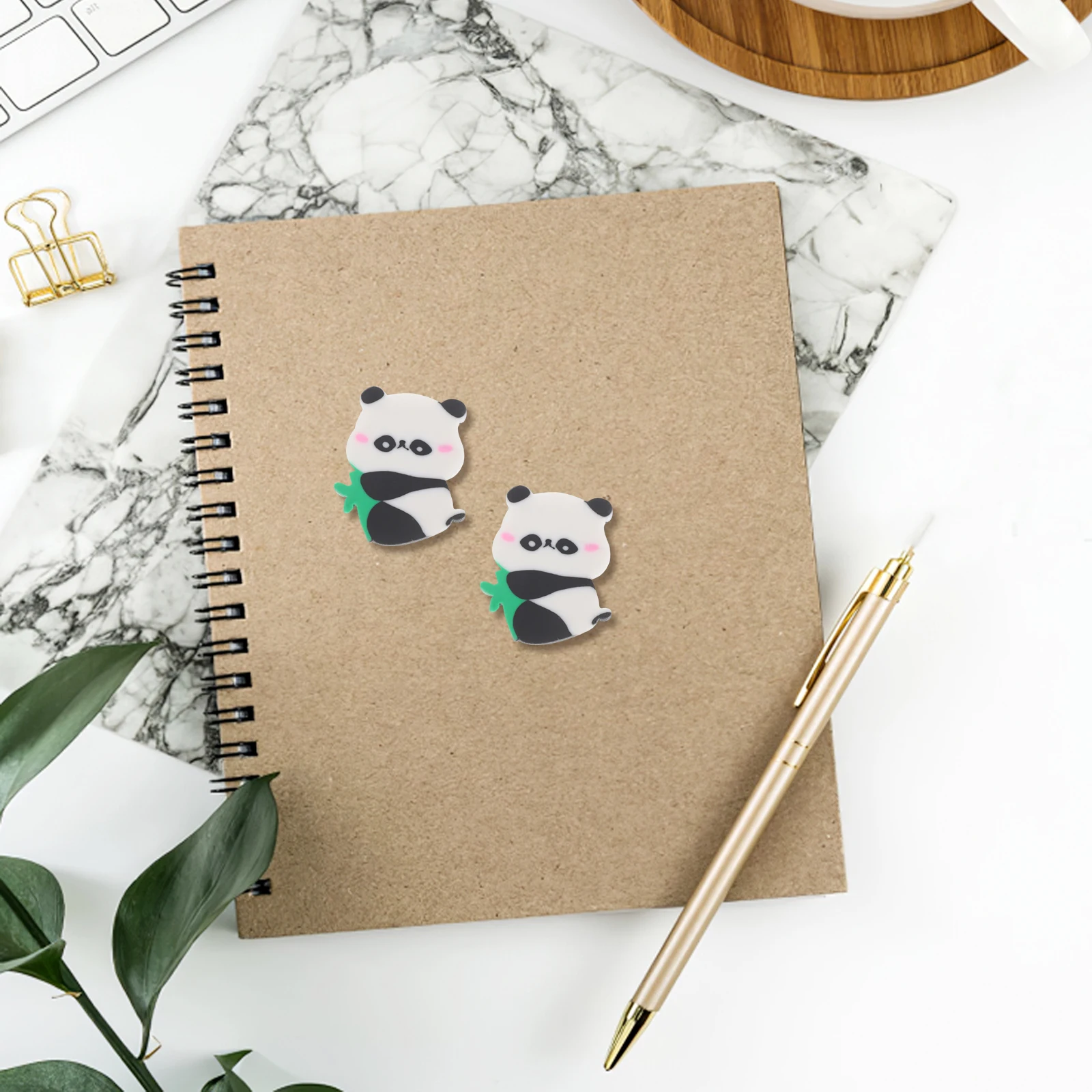 

50 Pcs Giant Panda Eraser Cartoon Cute Animal Erasers Roller Cleaning for School Kids