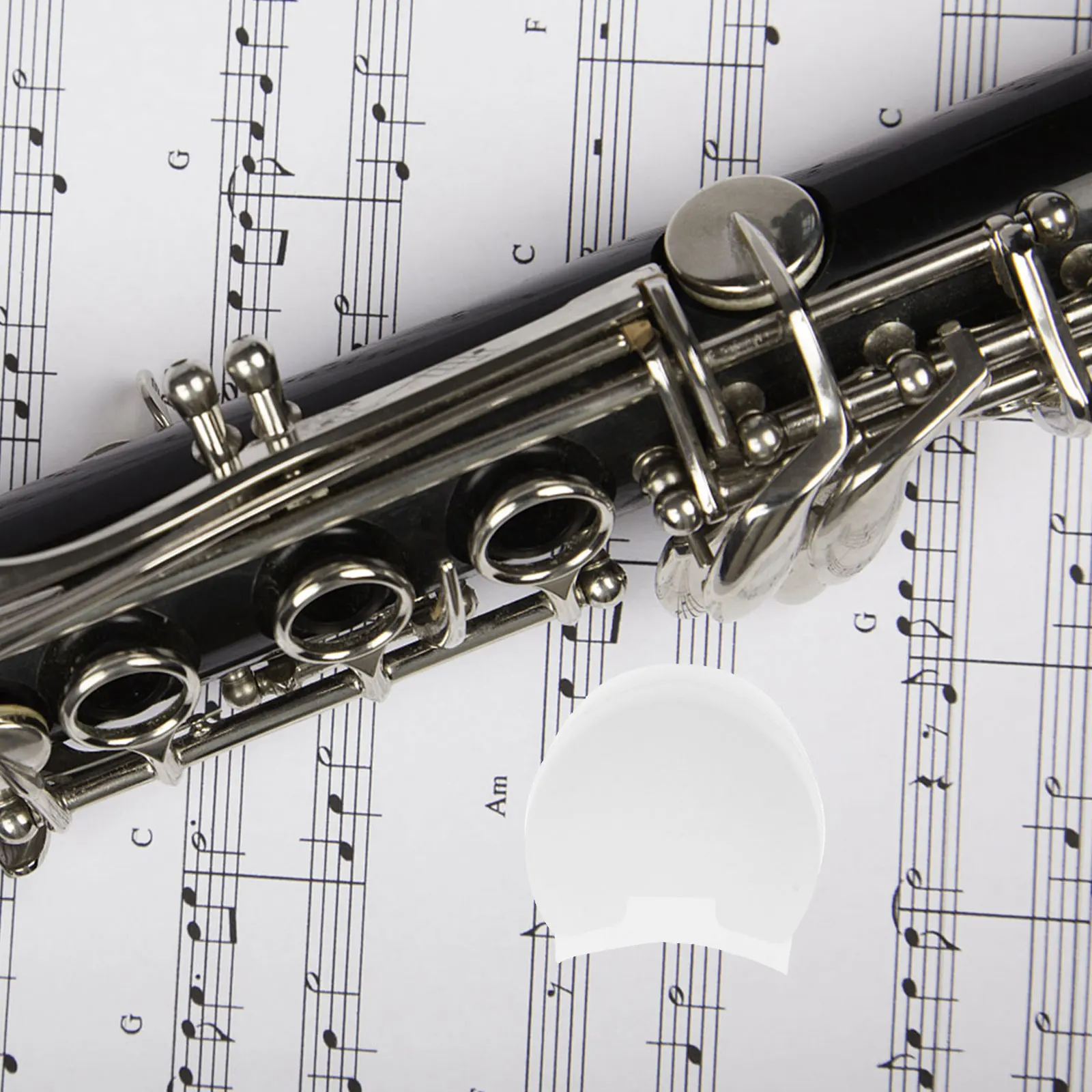 

5 Pcs Finger Rest Clarinet Thumb Sleeve Pad Cover Rubber White Cushion Support Accessory