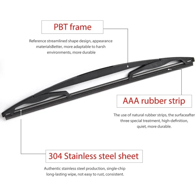 Rear Wiper Arm Set - Back Windshield Wiper Arm Blade Set #15277756, For Cadillac Escalade GMC Yukon Chevy Tahoe Suburban 07-13