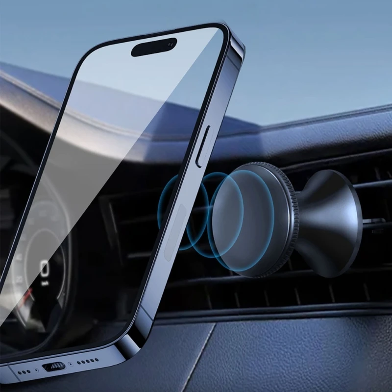 Phone Car Mount, Strong Magnets Dashboard Holder, Friendly, Secure Grip Accessories for Most Smartphones