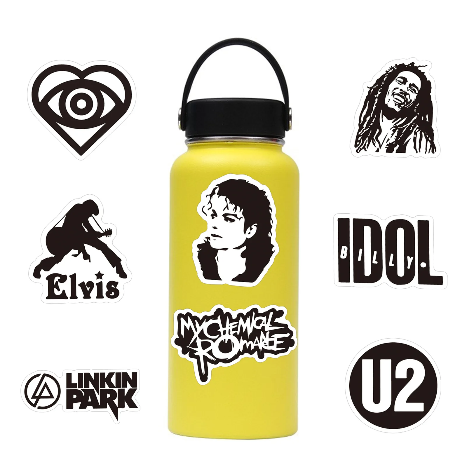 10/30/50/100Pcs ROCK Band Cartoon Graffiti Stickers Hand Account Trolley Case Motorcycle Mix and Match Stickers Wholesale Toys