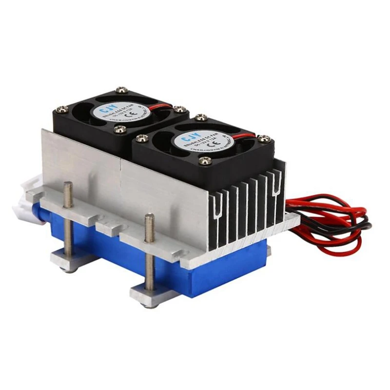 144W Thermoelectric Peltier Refrigeration Cooler 12V Semiconductor Air Conditioner Cooling System DIY Kit Cooling Down