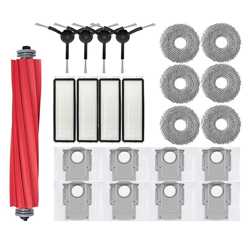 

UN-For Roborock Q Revo / P10 A7400RR Robot Vacuums Cleaner Parts Main Side Brush Hepa Filter Mop Cloths Dust Bags