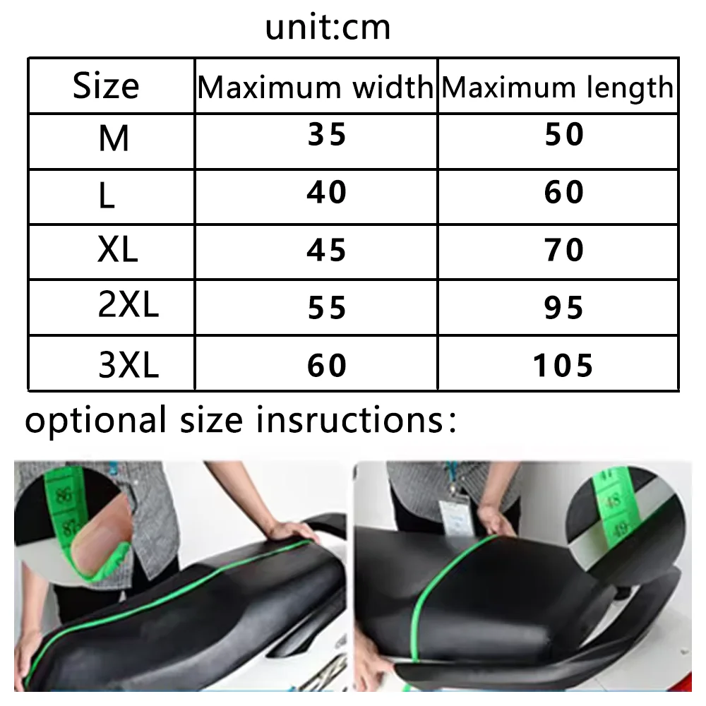 For Honda NSS 125 250 300 350 750 Forza Scooter Seat Cover Waterproof Flexible Saddle-Cover Black Sun-Protection Heat Insulation - view 3