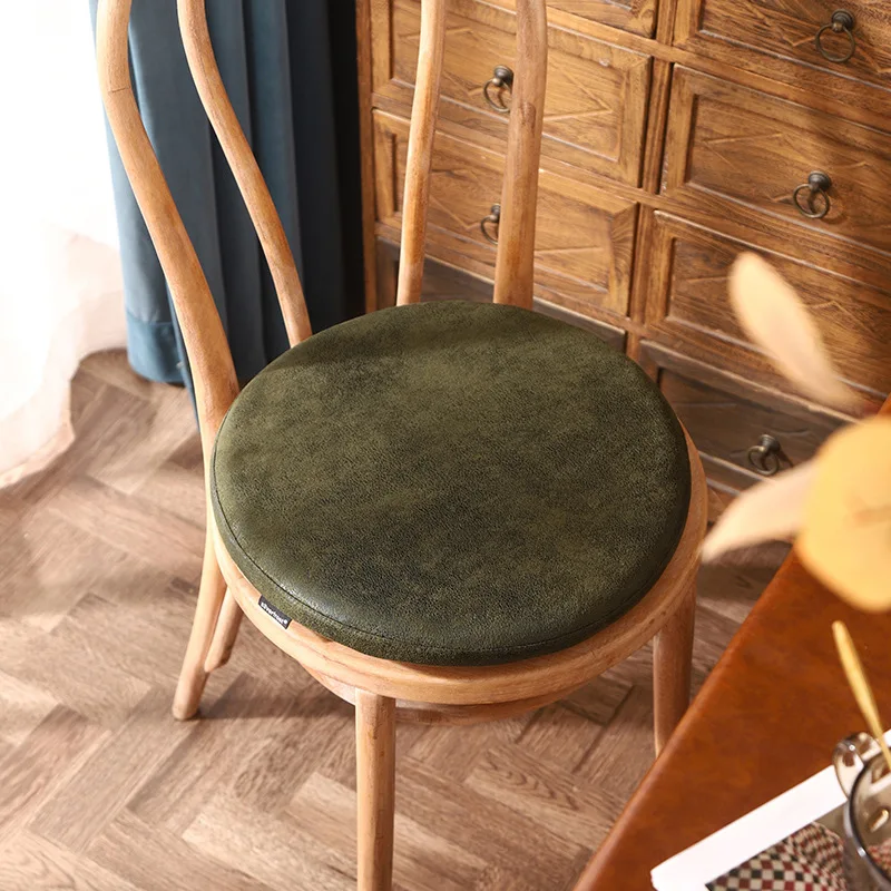 High-grade Retro Velvet Fabric Dining Chair Cushion Memory Foam Non-slip Classic Style Faux Suede Design Chair Seat Seat Pad