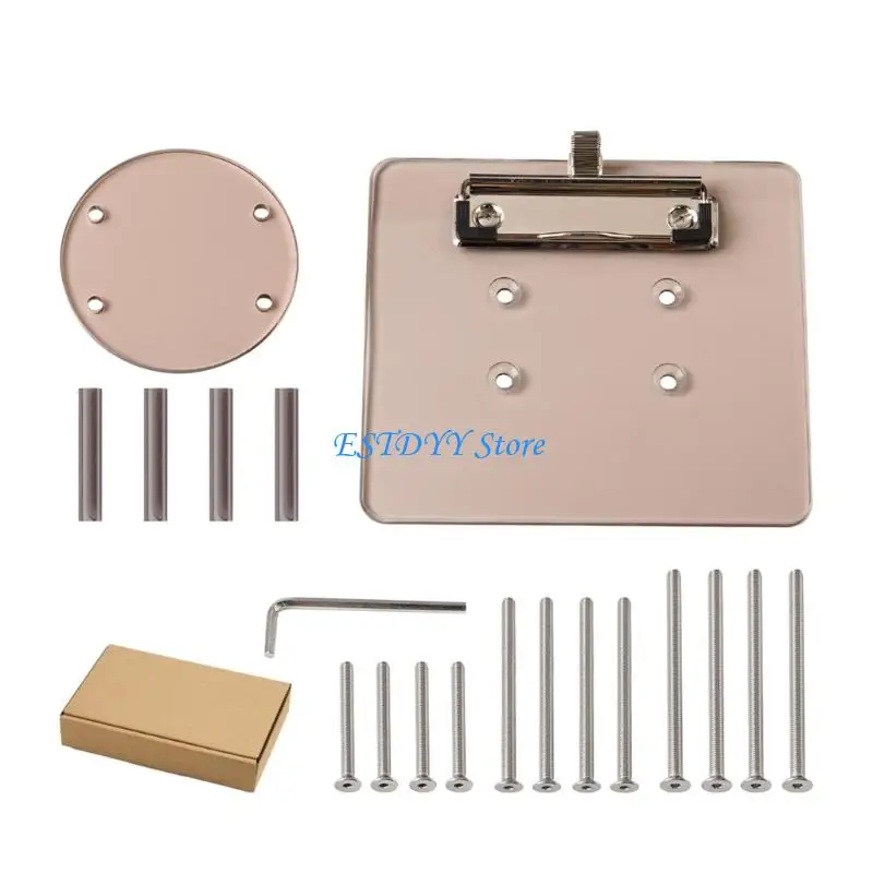 G6DE Acrylic Scorecard Holder Golf Cart Firm Paper Clamp Outdoor Golf Cart Scorecard Holder With Pencil Holder