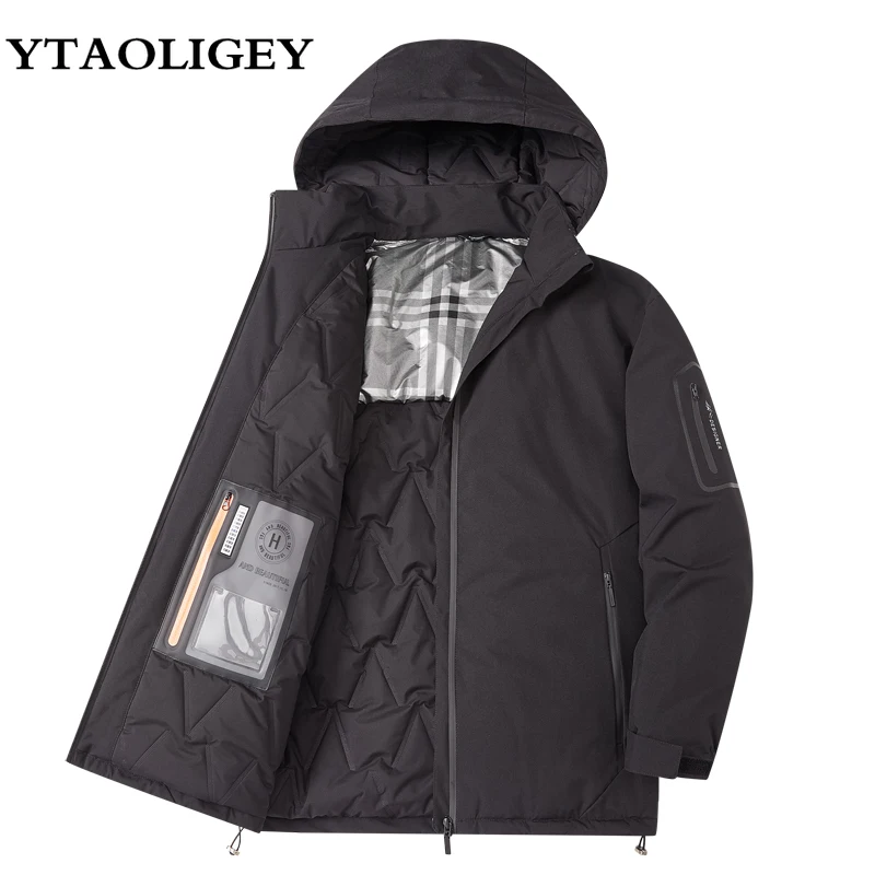 

Men Fleece Jacket Thicken Warm Parkas Men's Winter Detachable Hoodie Casual Puffer Jackets Hooded Coat Coats Waterproof Outwear