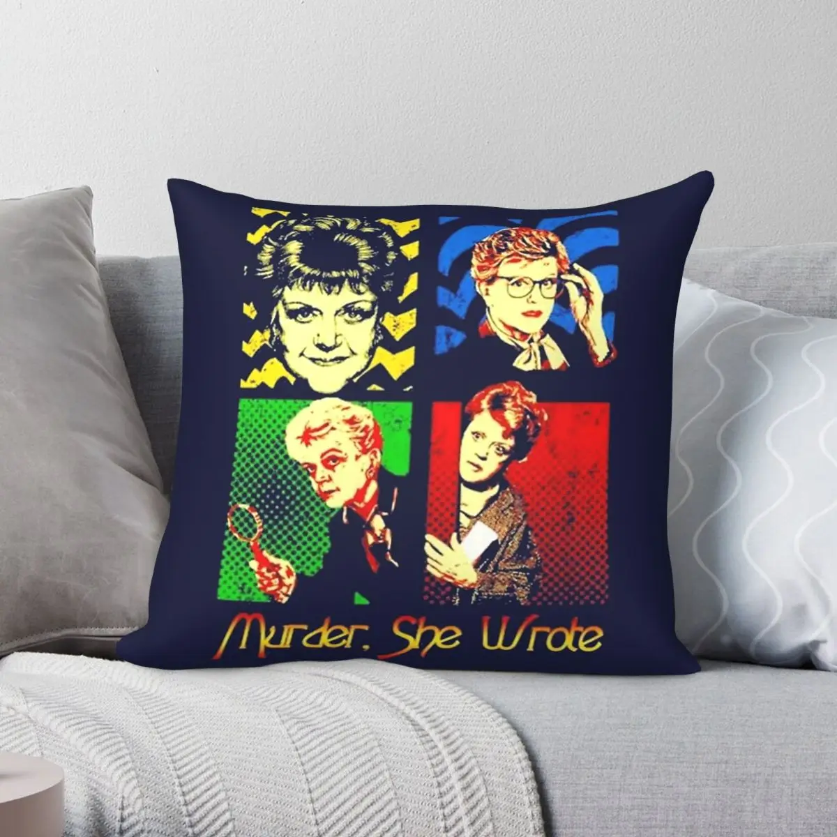 Jessica Fletcher Murder She Wrote Square Pillowcase Polyester Linen Velvet Pattern Zip Decor Pillow Sofa Seater Cushion Case 18