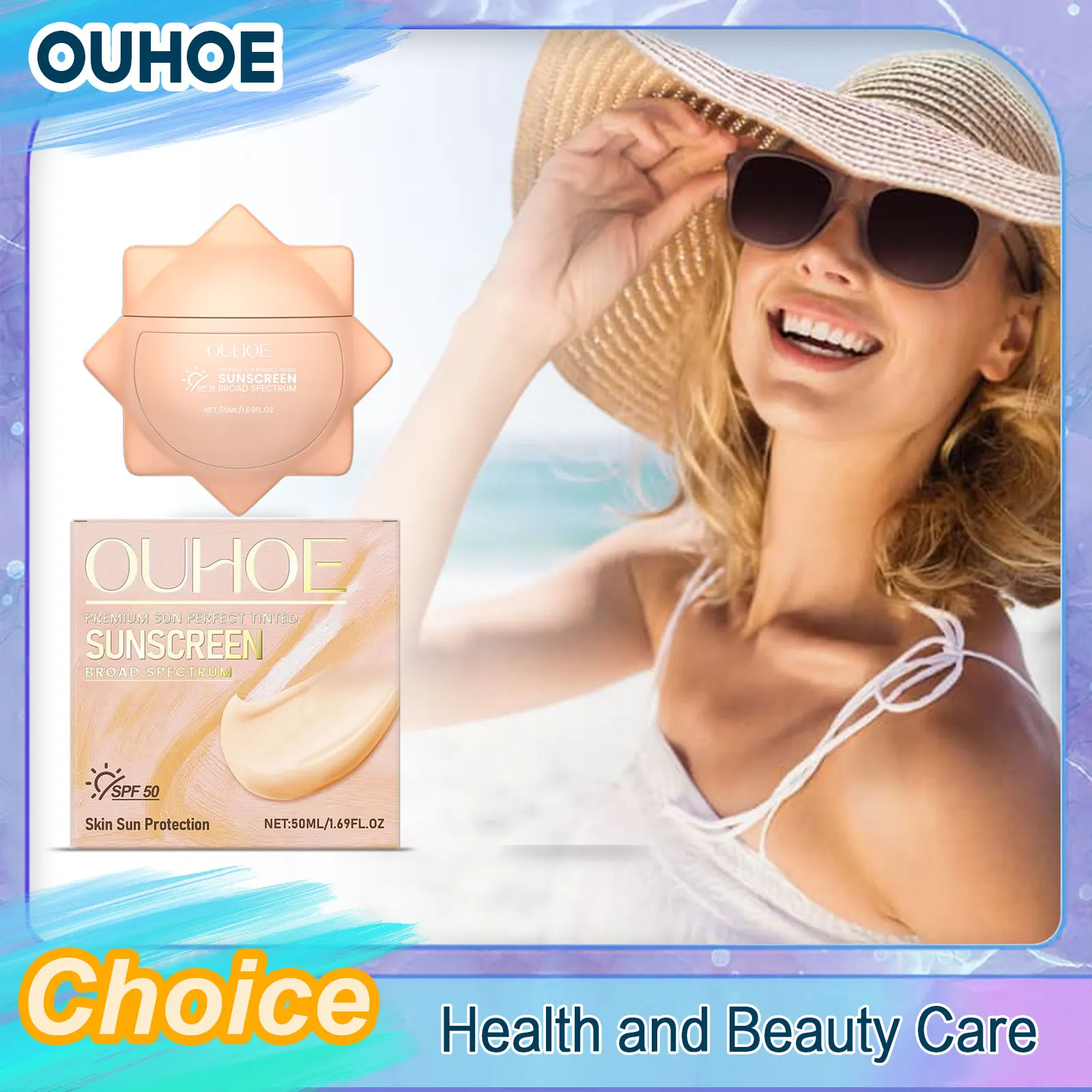 

SPF50 Sunscreen Sun UV Protection Solar Blocker Antioxidant Deep Nourish Anti-Aging Waterproof Moisturize Brightening Sun Cream