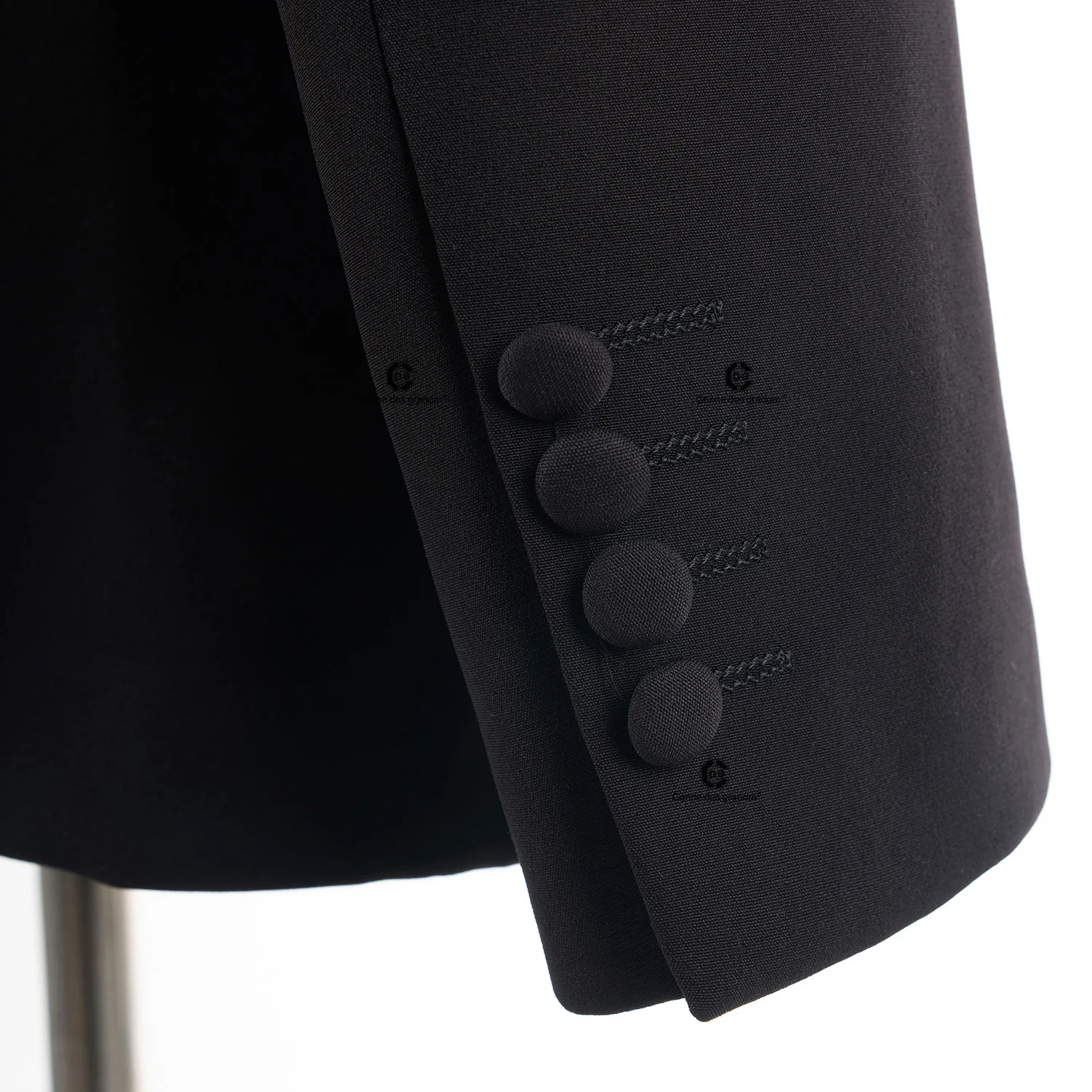 Cenne Des Graoom 2025 New Elegant Black Suits for Men Metal Side Release Buckle 2 Pieces Set High Quality Wedding Party Dinner