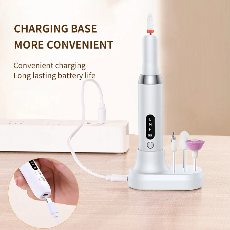 New Electric Nail Polisher Drill Bits Professional Nails Grinding Polishing Dead Skin Removal Sanding File Pen Manicure Machine