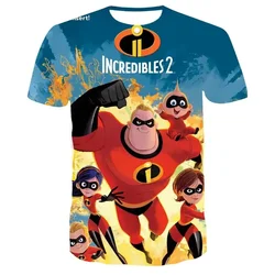 Miniso Disney The Incredibles T Shirt Kids Streetwear Short Sleeve Children's Tshirts Boys Girls Tops Men Women Clothing T-shirt