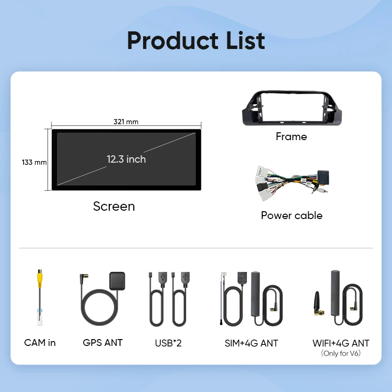 Ainavi 12.3 Inch For Toyota RAV4 2019 2020 2021 2023 2025 XA50 HDMI 2K Car Radio Carplay Wireless Android Auto 4G Car Multimedia