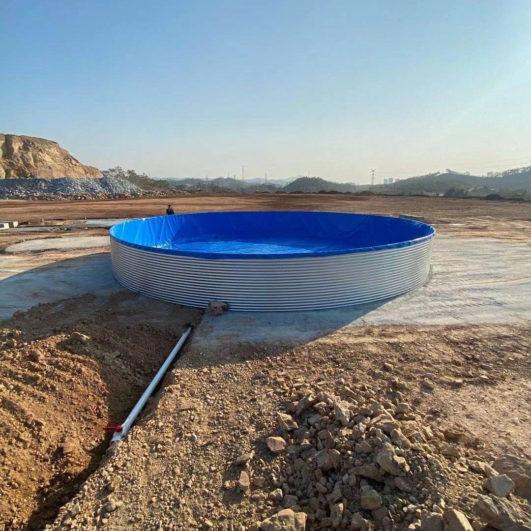 AIROW Aquaculture Fish and Shrimp Special PVC Lined Round Fish Pond