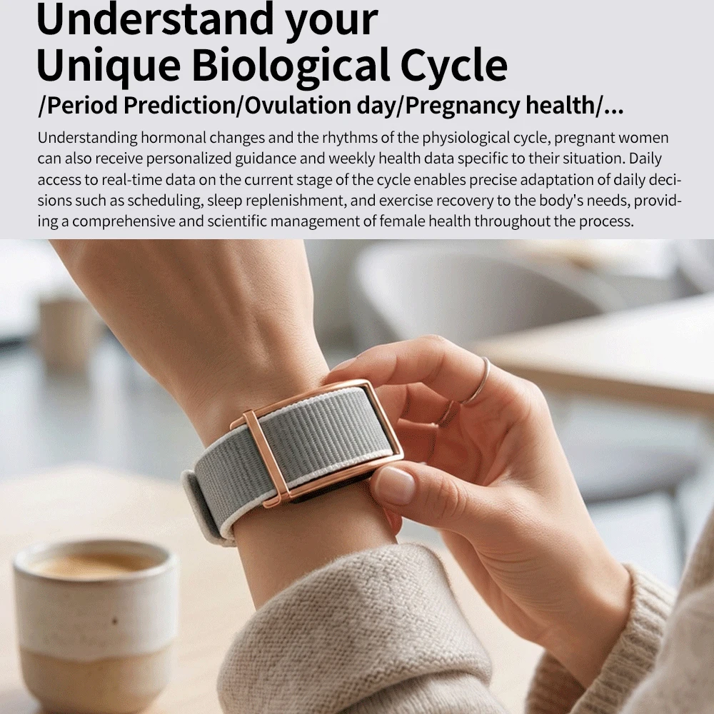Body Temperature Sleep Monitor Screenless Sports Smartwatch Heart Rate Men Outdoor Sports Fitness Waterproof Female Physiology
