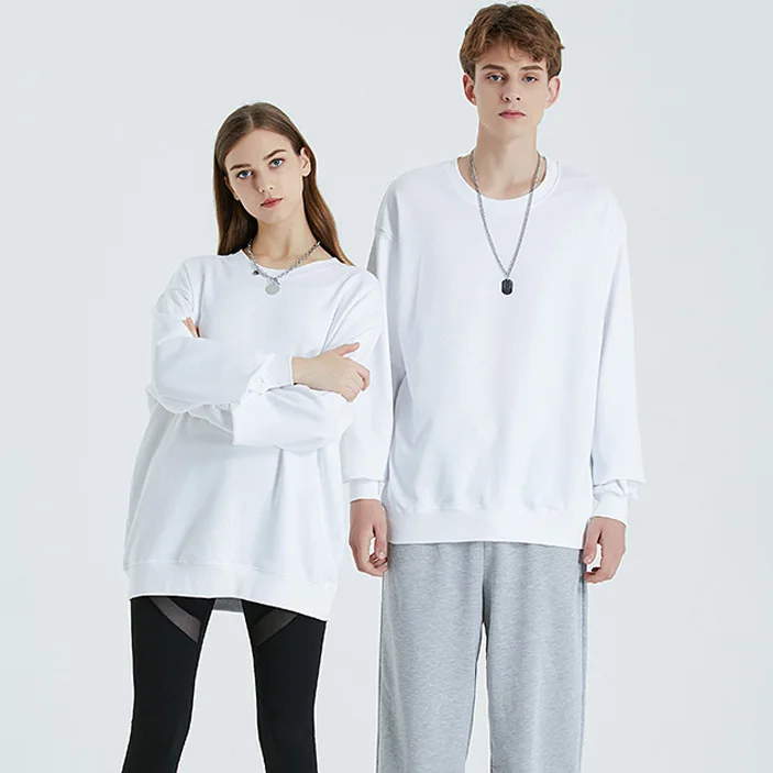 Damska bluza z kapturem na jesień, 330g bawełna, gładka, dla par, modna, cienka, damska bluza typu pulower, y2k, z okrągłym dekoltem, codzienna, oversize, odzież damska.